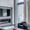 a living room with a fireplace