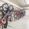 a room with a bunch of bicycles